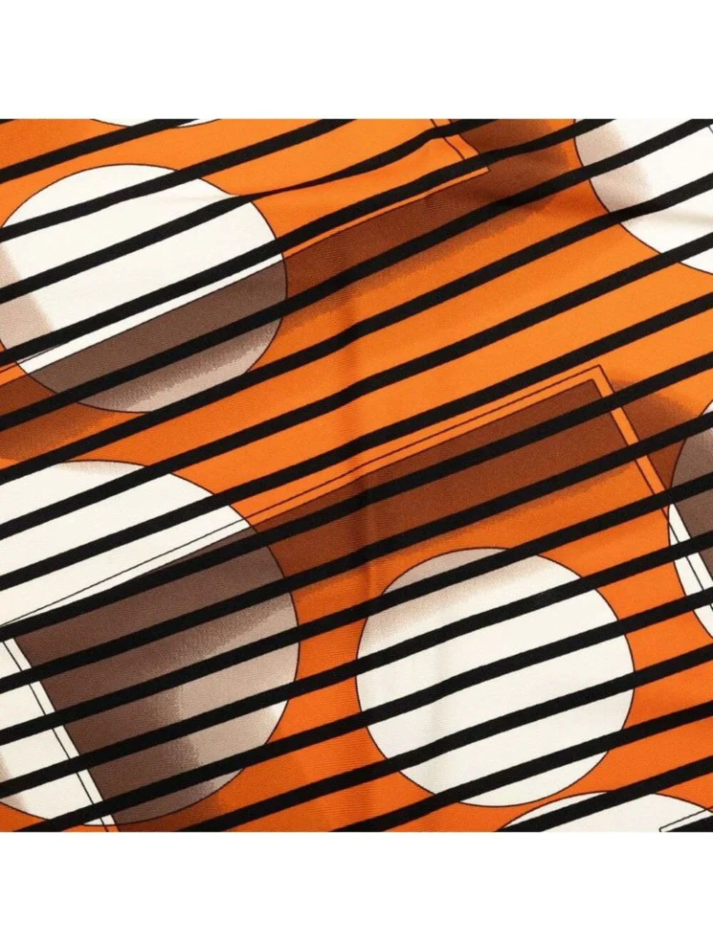 Hermes Pointeau Logo Scarf Orange Multicolor Silk